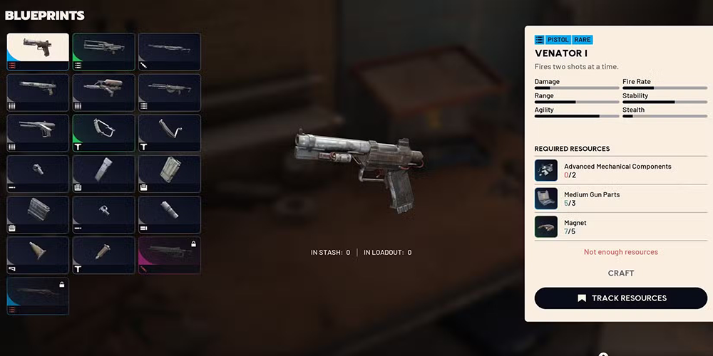 Arc Raiders Gunsmith Workshop Interface